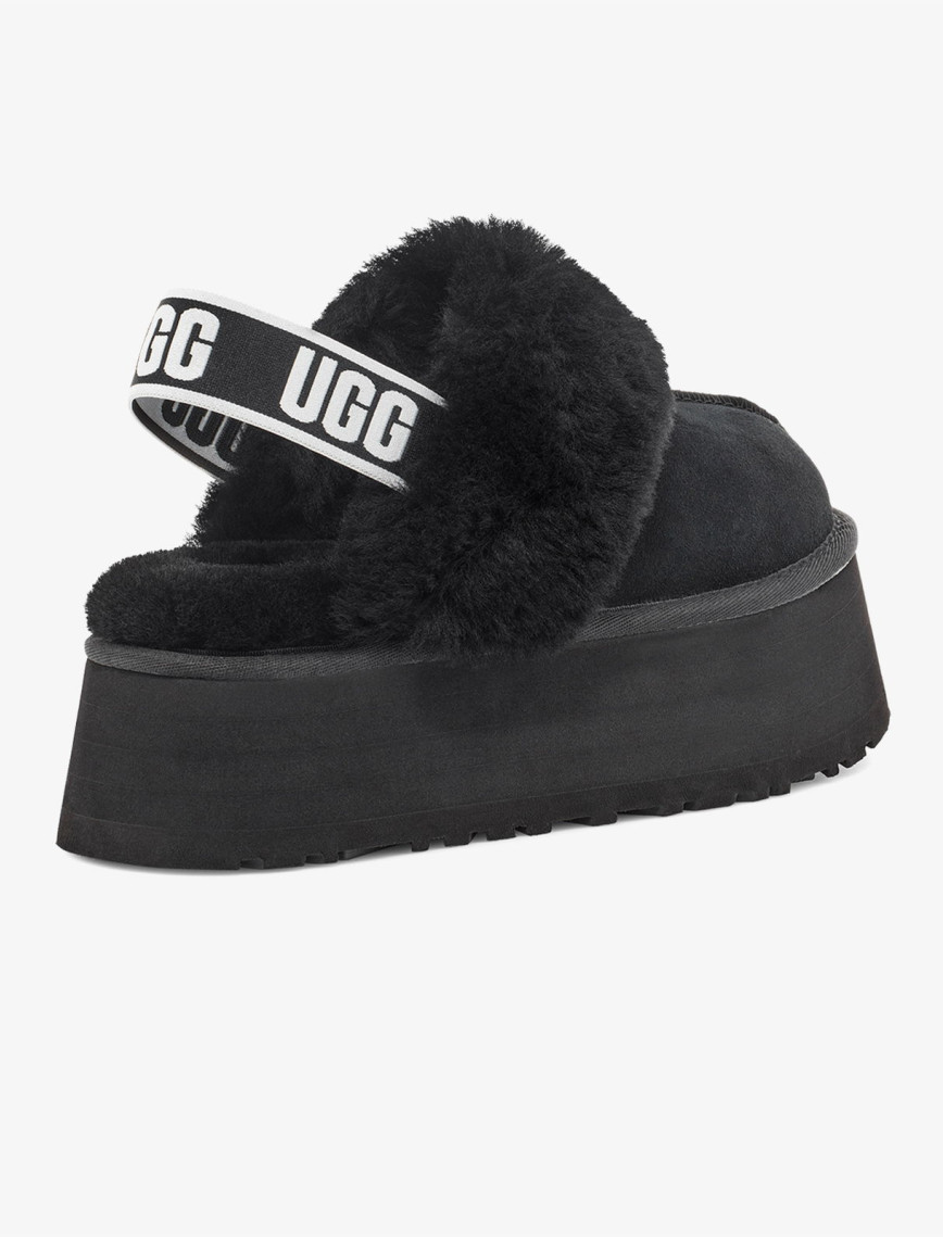 UGG Funkette Kadın Siyah Terlik UGG Funkette Kadın Siyah Terlik