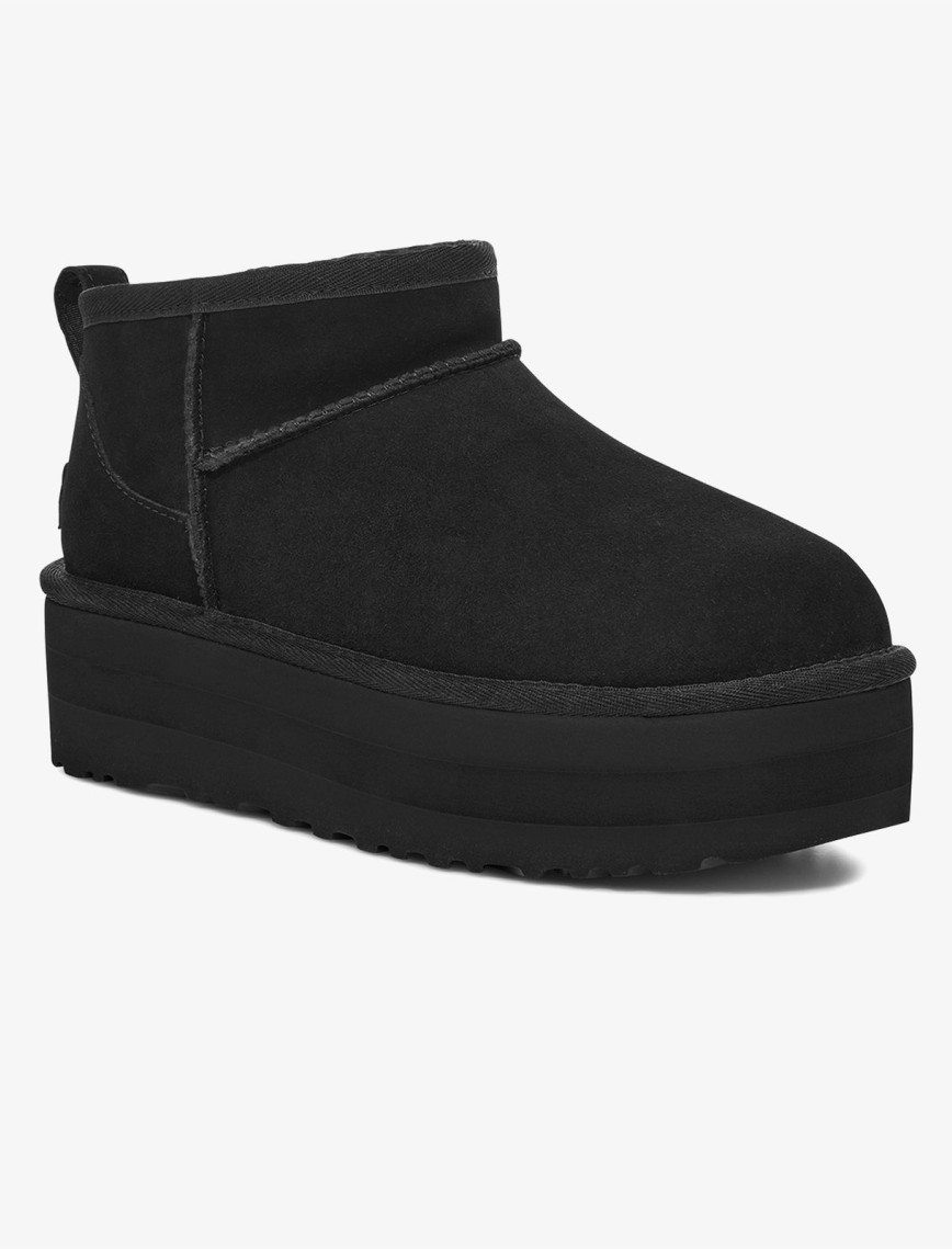 UGG Classic Ultra Mini Platform Kadın Siyah Bot UGG Classic Ultra Mini Platform Kadın Siyah Bot