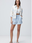 Network Kadın Açık Mavi Keten Şort Network Kadın Açık Mavi Keten Şort