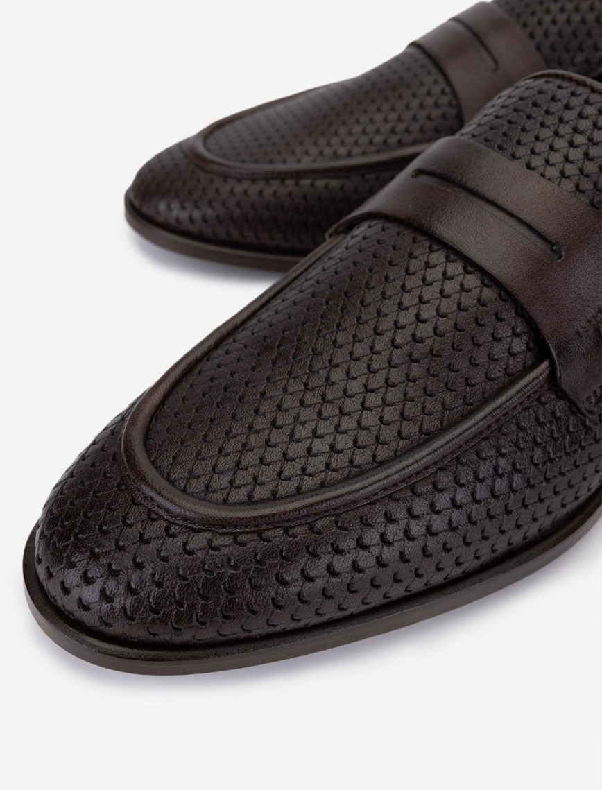 Valmenti Erkek Hakiki Deri Kahverengi Loafer Ayakkabı