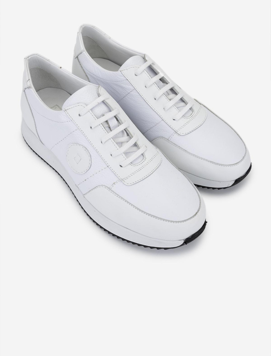 Valmenti Erkek Hakiki Deri Beyaz Sneakers & Spor Ayakkabı