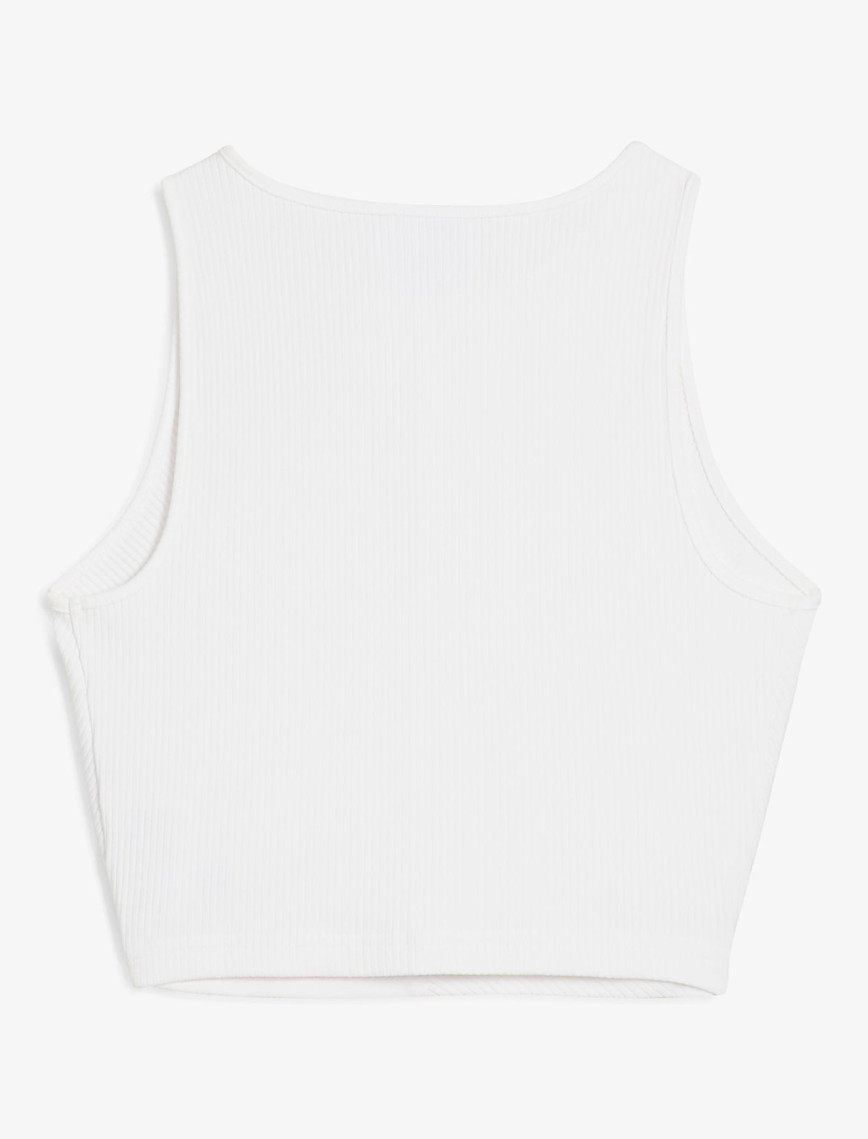 Puma Wardrobe Essential Ribbed Crop Top Kadın Beyaz T-Shirt Puma Wardrobe Essential Ribbed Crop Top Kadın Beyaz T-Shirt