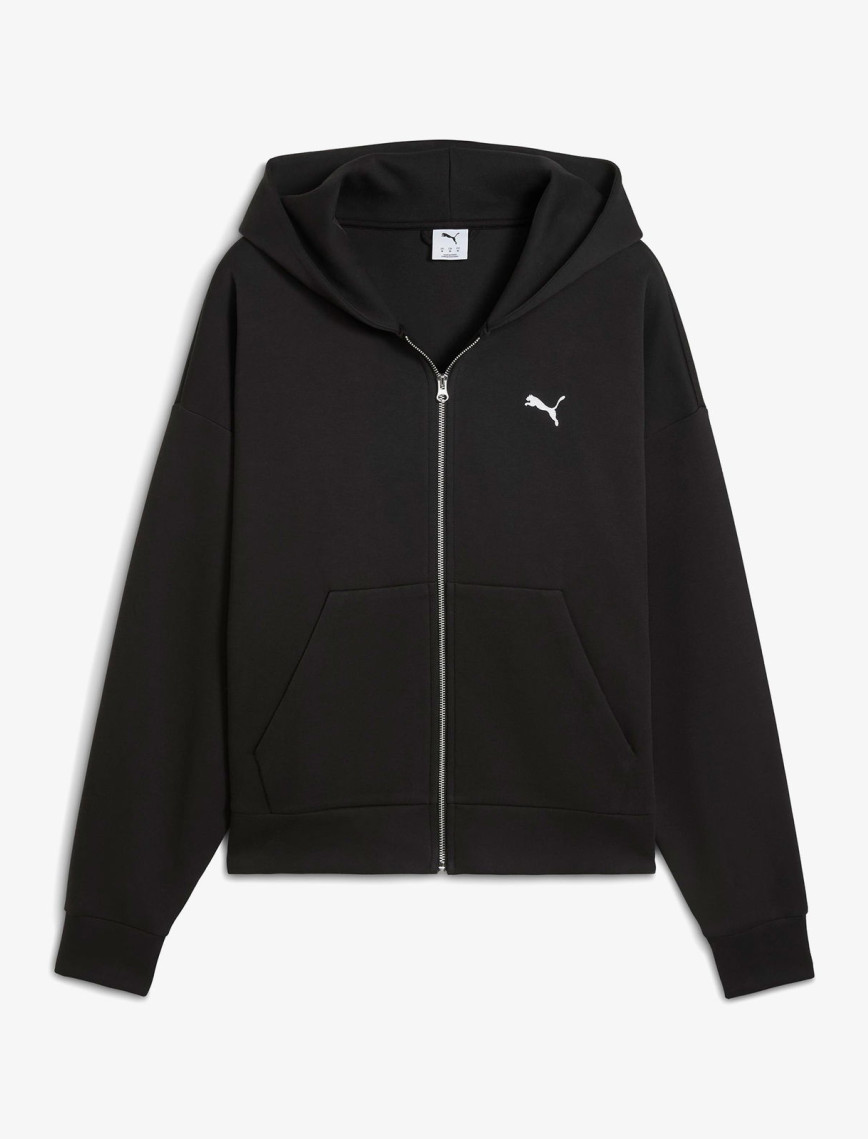 Puma Wardrobe Essential Full-Zip Erkek Siyah Sweatshirt Puma Wardrobe Essential Full-Zip Erkek Siyah Sweatshirt
