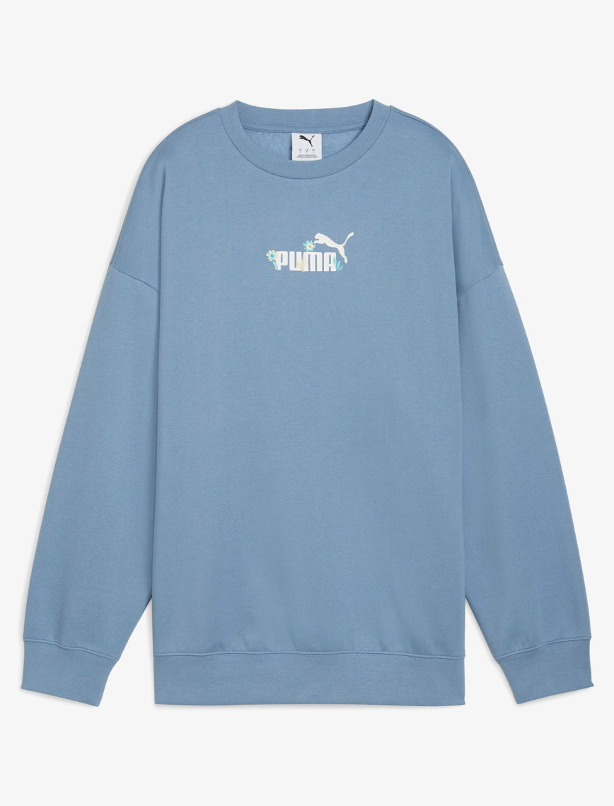 Puma Essential NATURE 2.0 Crew Kadın Mavi Sweatshirt Puma Essential NATURE 2.0 Crew Kadın Mavi Sweatshirt