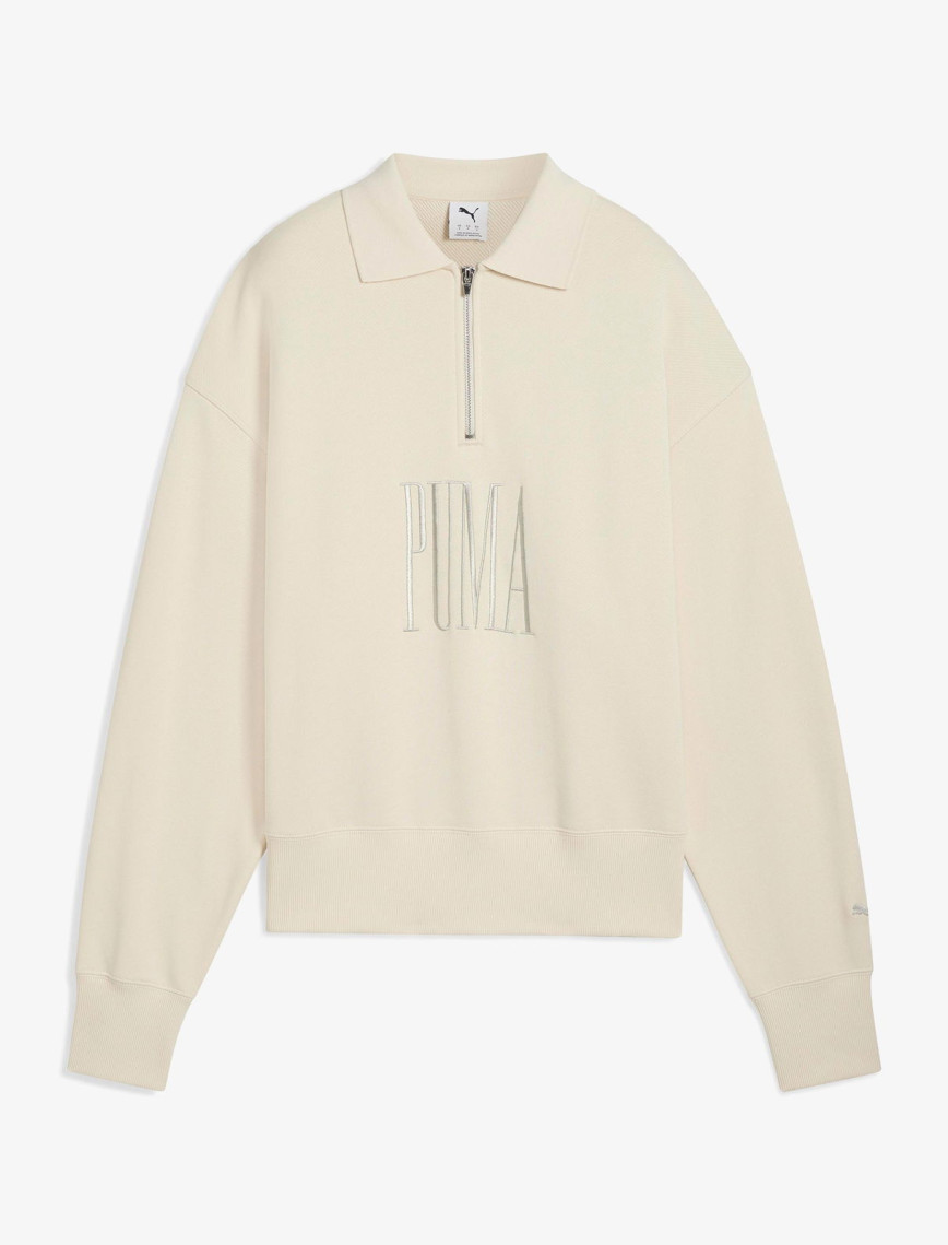 Puma Premium Essential Polo Crew Kadın Siyah Sweatshirt Puma Premium Essential Polo Crew Kadın Siyah Sweatshirt