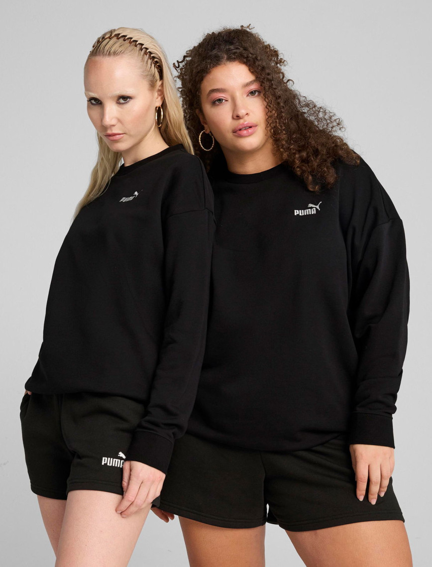 Puma Essential No.1 Logo Relaxed Crew Kadın Siyah Sweatshirt Puma Essential No.1 Logo Relaxed Crew Kadın Siyah Sweatshirt