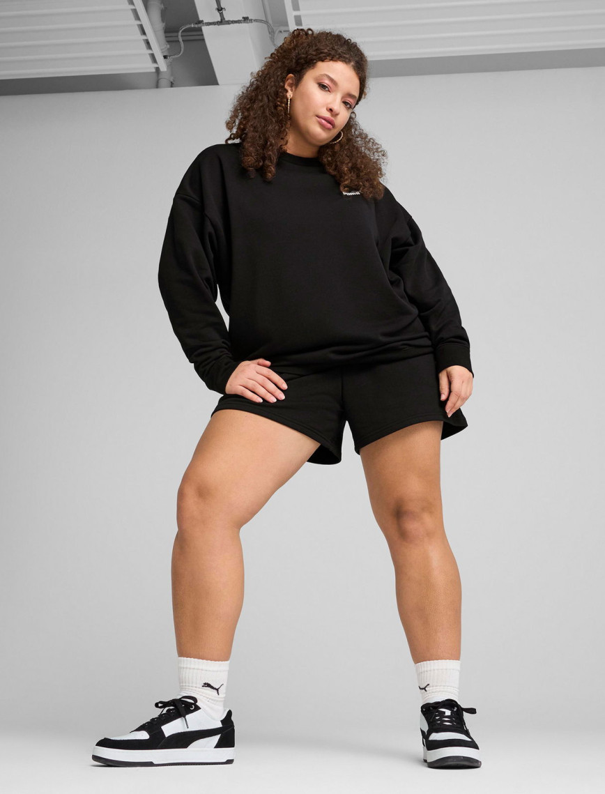 Puma Essential No.1 Logo Relaxed Crew Kadın Siyah Sweatshirt Puma Essential No.1 Logo Relaxed Crew Kadın Siyah Sweatshirt