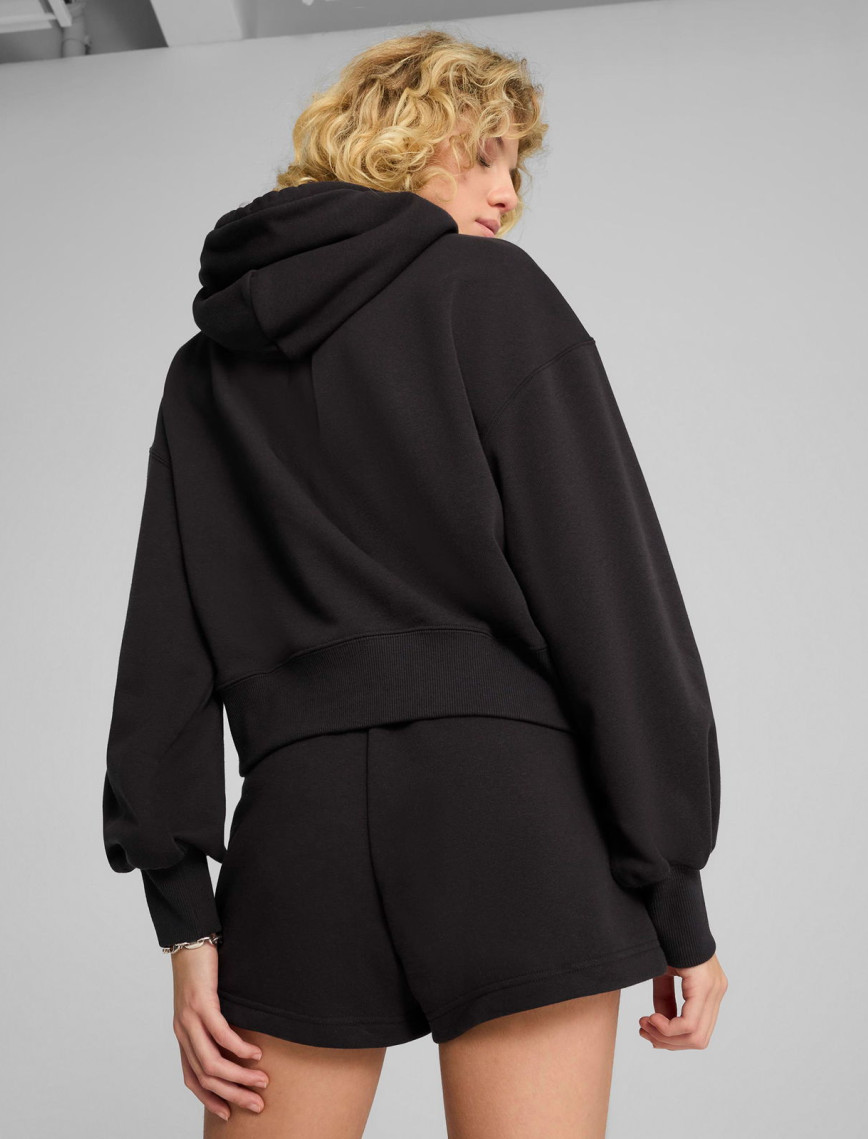 Puma Wardrobe Essential Cropped Kadın Siyah Sweatshirt Puma Wardrobe Essential Cropped Kadın Siyah Sweatshirt