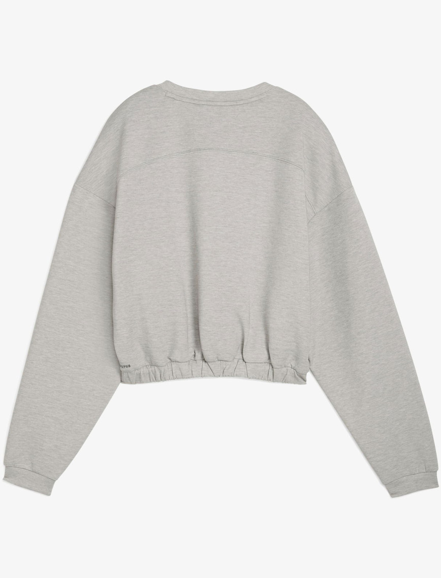 Puma W Cloudspun Crew Kadın Gri Sweatshirt