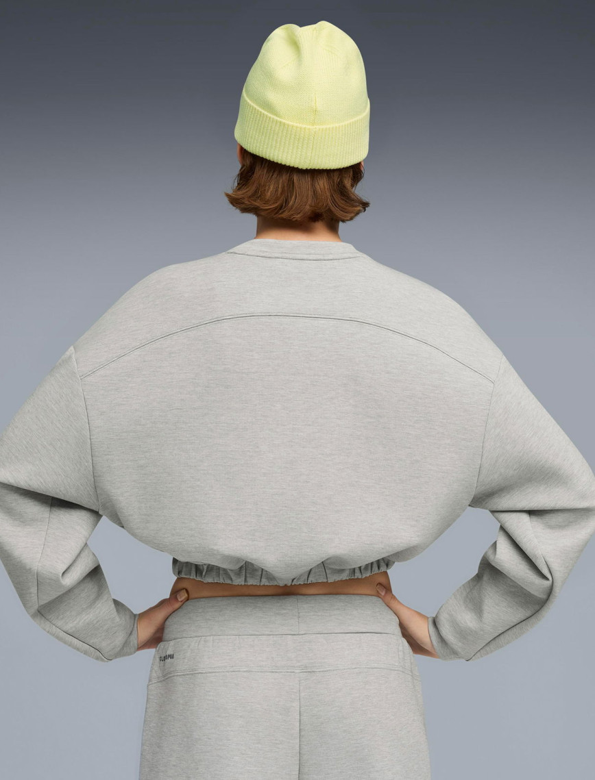 Puma W Cloudspun Crew Kadın Gri Sweatshirt