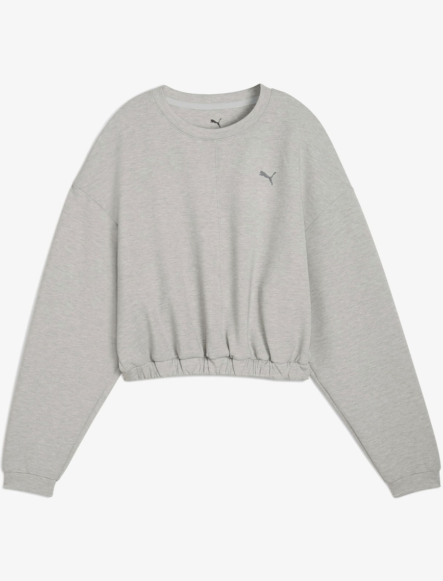 Puma W Cloudspun Crew Kadın Gri Sweatshirt