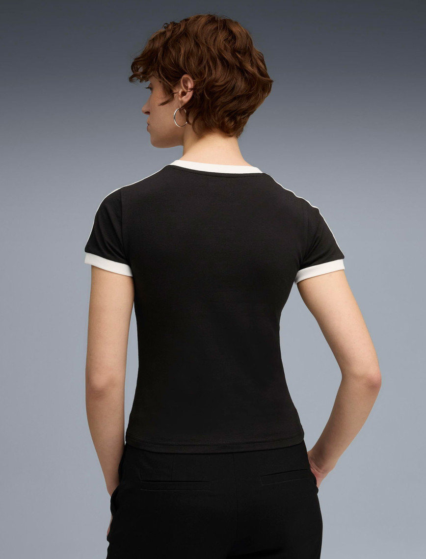 Puma T7 Slim Kadın Siyah T-Shirt Puma T7 Slim Kadın Siyah T-Shirt