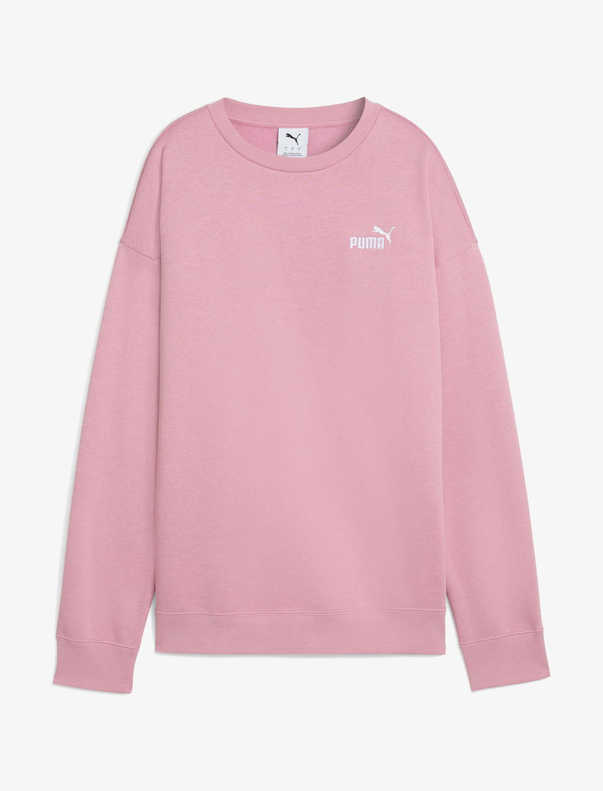 Puma Essential Small Logo Relaxed Crew Kadın Pembe Sweatshirt