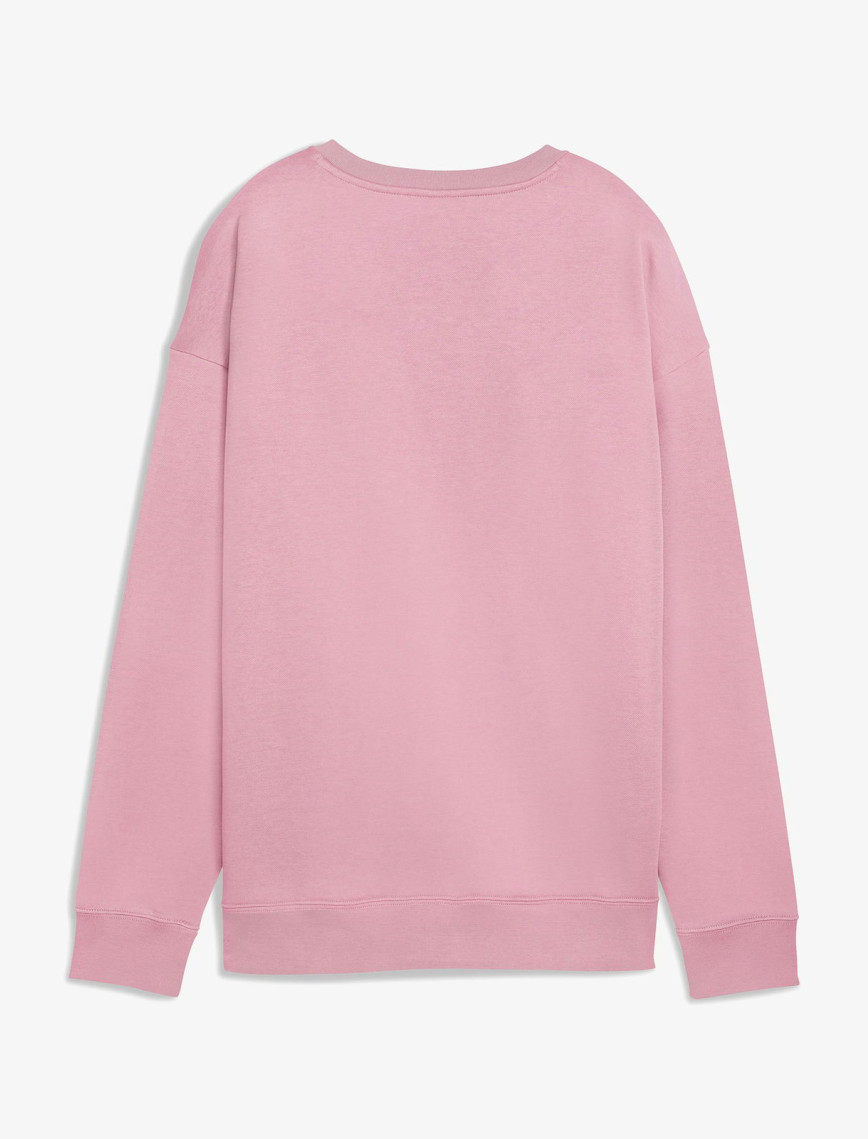 Puma Essential Small Logo Relaxed Crew Kadın Kırmızı Sweatshirt