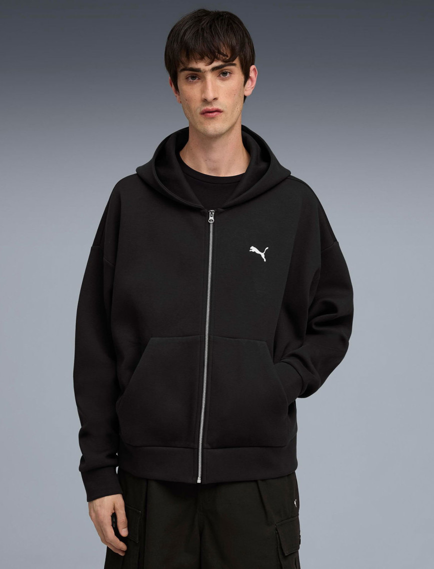 Puma Wardrobe Essential Full-Zip Erkek Siyah Sweatshirt Puma Wardrobe Essential Full-Zip Erkek Siyah Sweatshirt