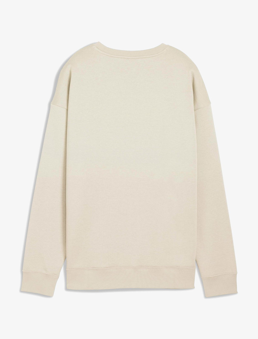 Puma Essential Small Logo Relaxed Kadın Krem Rengi Sweatshirt