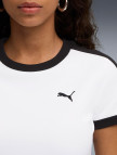 Puma T7 Slim Kadın Beyaz T-Shirt Puma T7 Slim Kadın Beyaz T-Shirt