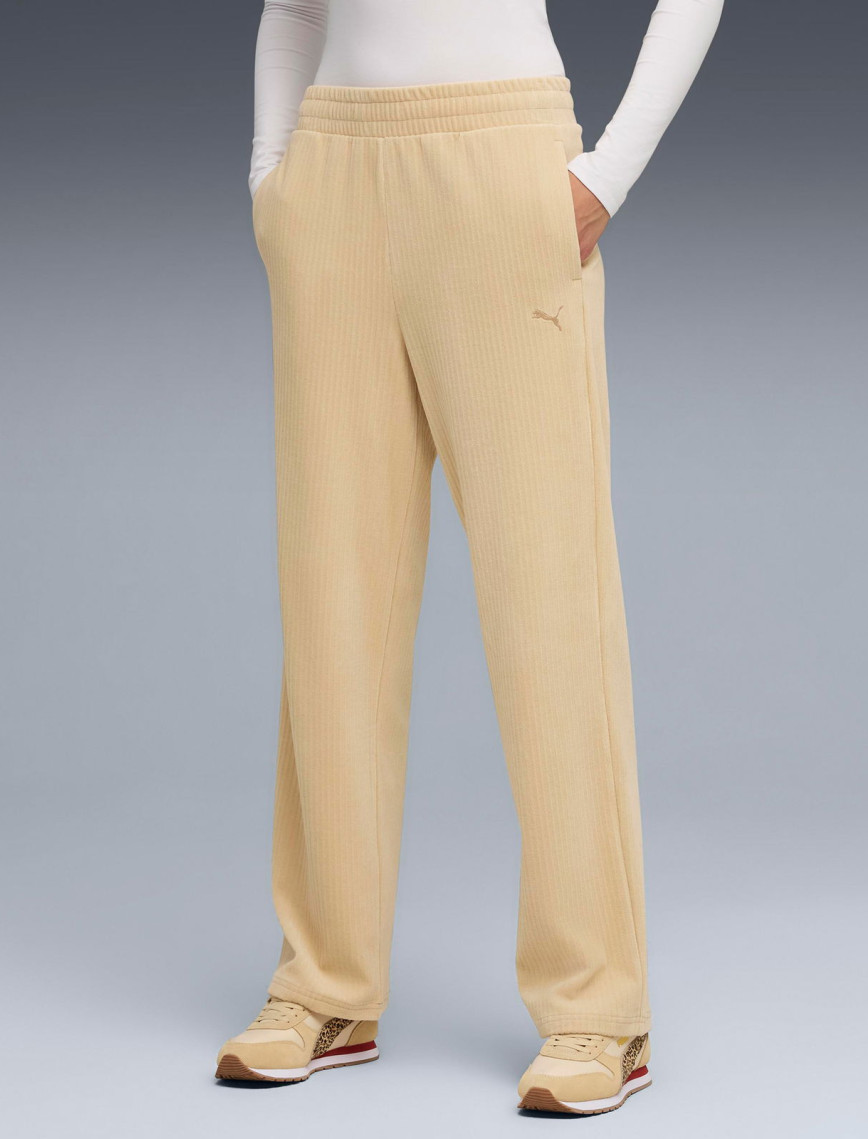 Puma Essential Elevated Velour  Kadın Haki Eşofman Altı