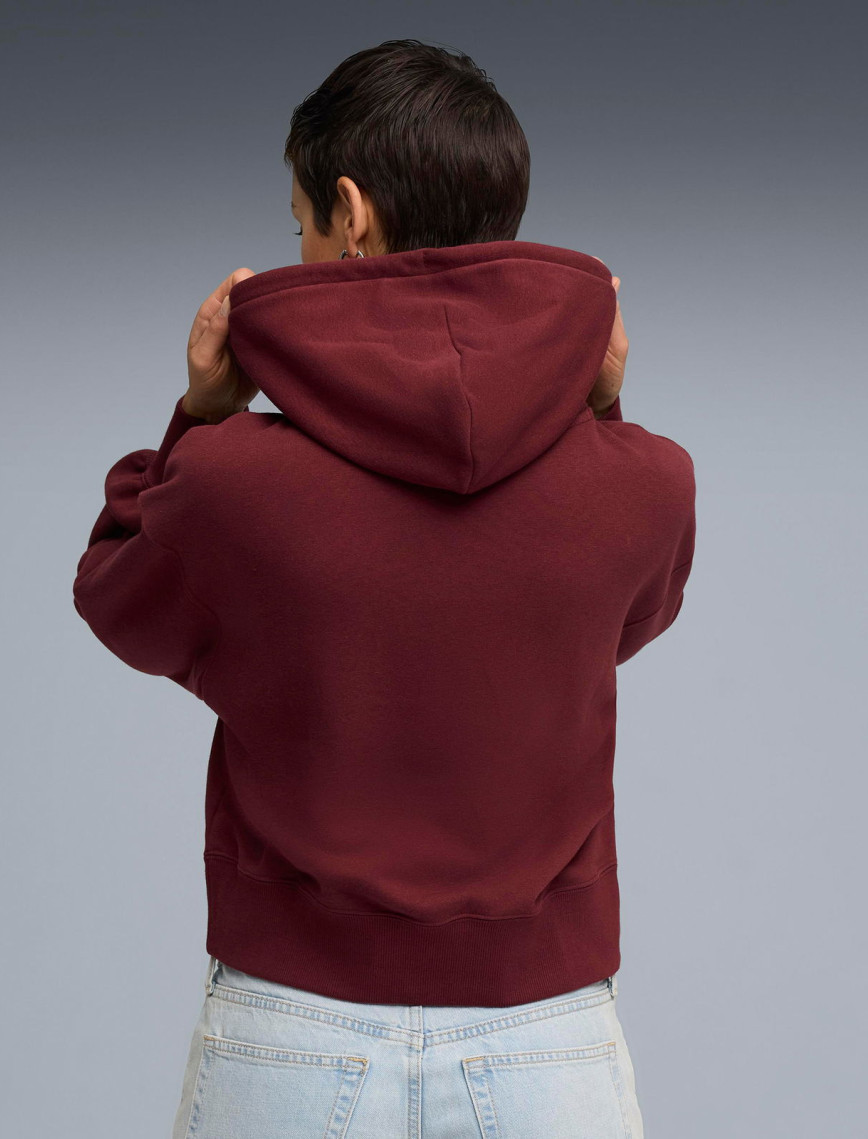 Puma Wardrobe Essential Cropped Kadın Kırmızı Sweatshirt Puma Wardrobe Essential Cropped Kadın Kırmızı Sweatshirt