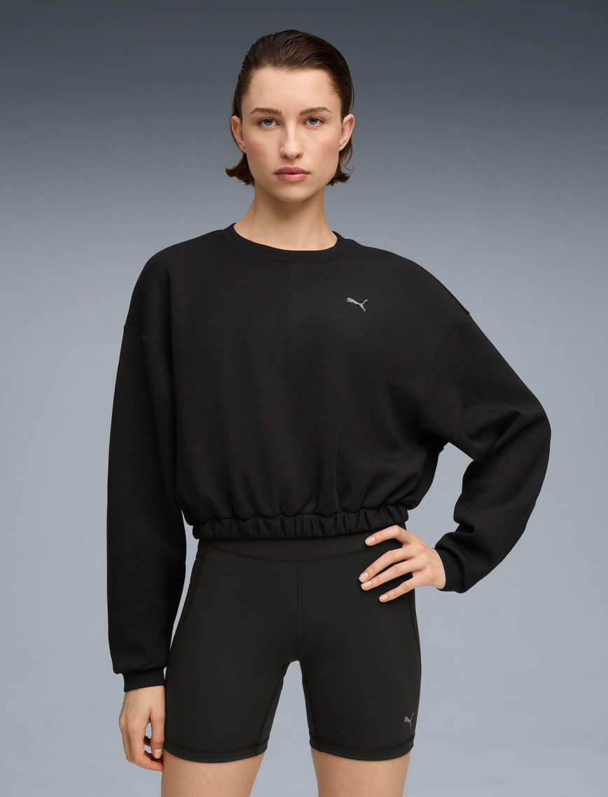 Puma W Cloudspun Crew Kadın Gri Sweatshirt