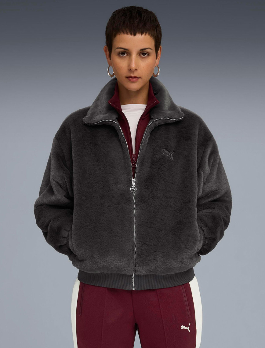 Puma Soft Fleece Kadın Koyu Gri Ceket Puma Soft Fleece Kadın Koyu Gri Ceket