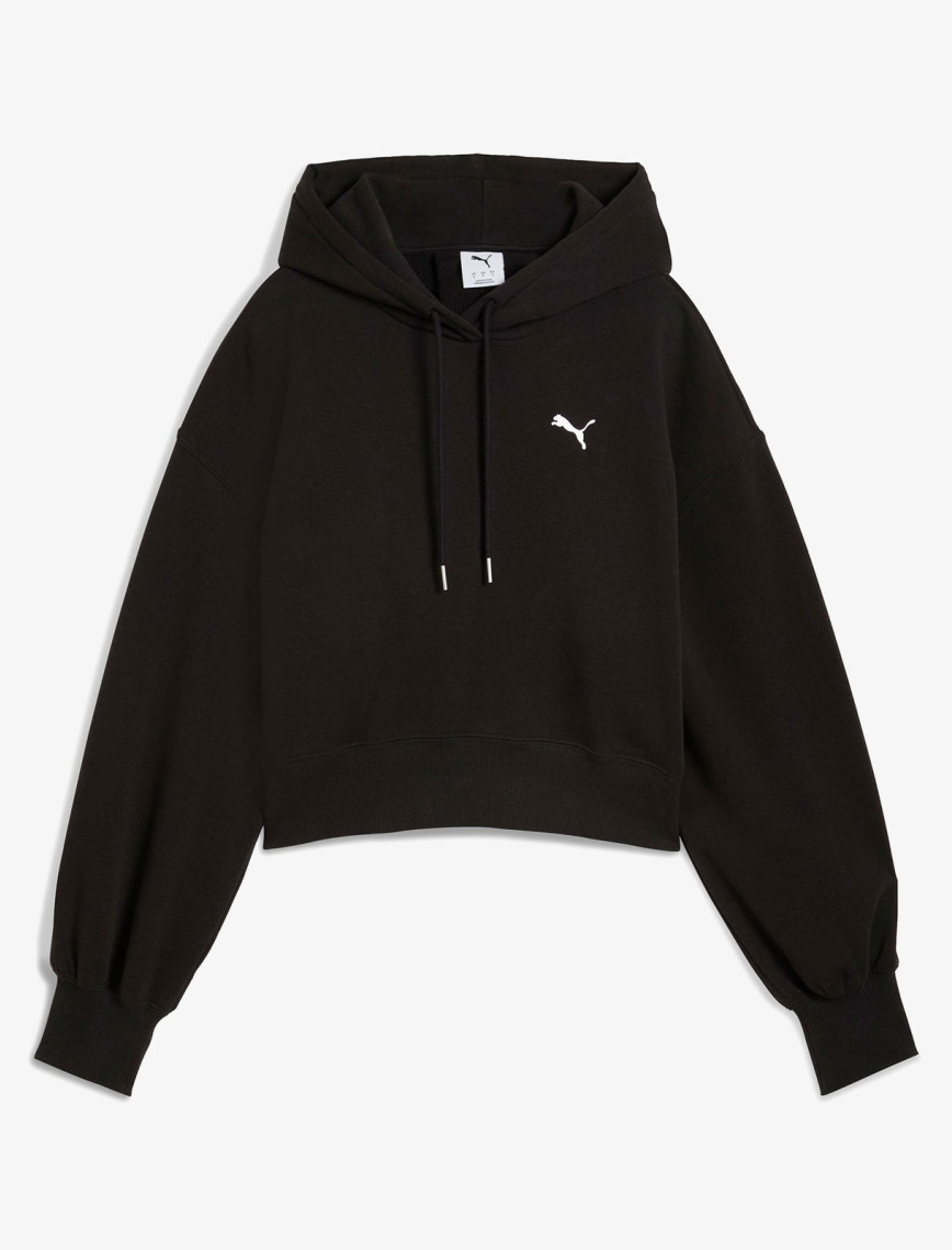Puma Wardrobe Essential Cropped Kadın Siyah Sweatshirt Puma Wardrobe Essential Cropped Kadın Siyah Sweatshirt
