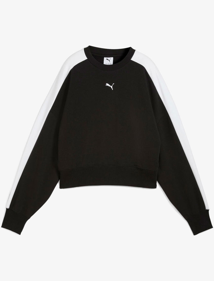 Puma T7 Over-Oversized Crew Kadın Siyah Sweatshirt Puma T7 Over-Oversized Crew Kadın Siyah Sweatshirt