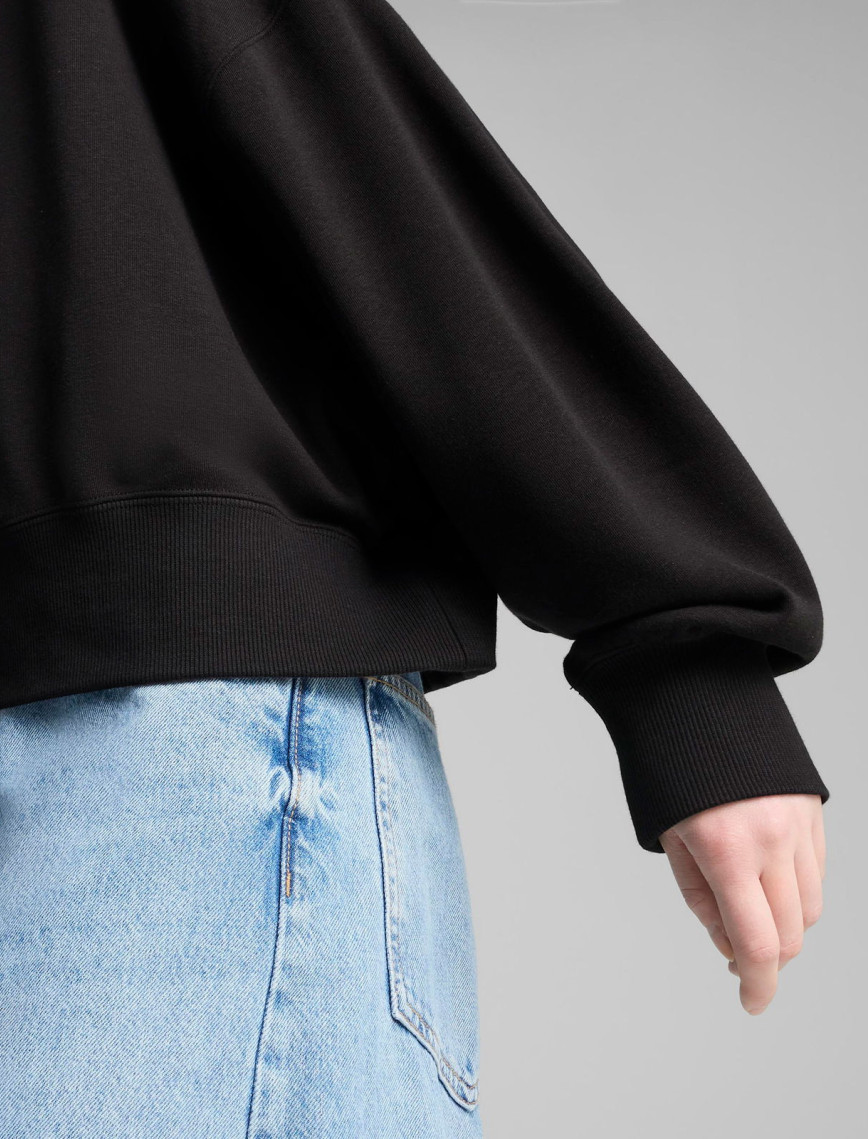 Puma Wardrobe Essential Crew Kadın Siyah Sweatshirt Puma Wardrobe Essential Crew Kadın Siyah Sweatshirt