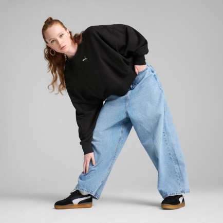 Puma Wardrobe Essential Crew Kadın Siyah Sweatshirt Puma Wardrobe Essential Crew Kadın Siyah Sweatshirt