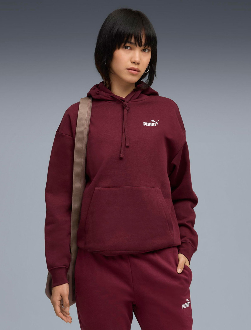 Puma Essential Small No. 1 Logo Kadın Kırmızı Sweatshirt Puma Essential Small No. 1 Logo Kadın Kırmızı Sweatshirt