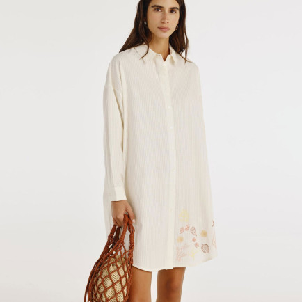 YARGICI Gömlek Yaka Elbise Arka Detaylı YARGICI Gömlek Yaka Elbise Arka Detaylı