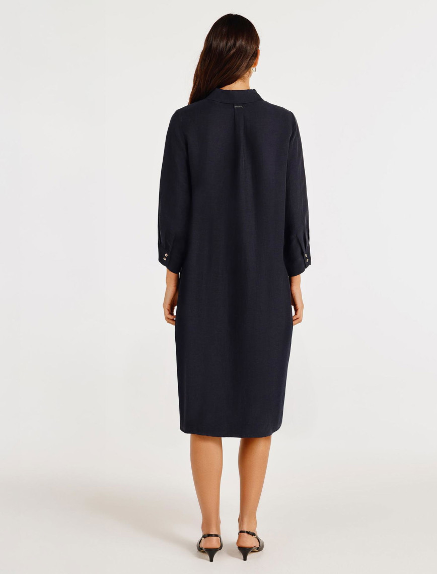 YARGICI Yaka Detaylı Rahat Kalıp Elbise YARGICI Yaka Detaylı Rahat Kalıp Elbise