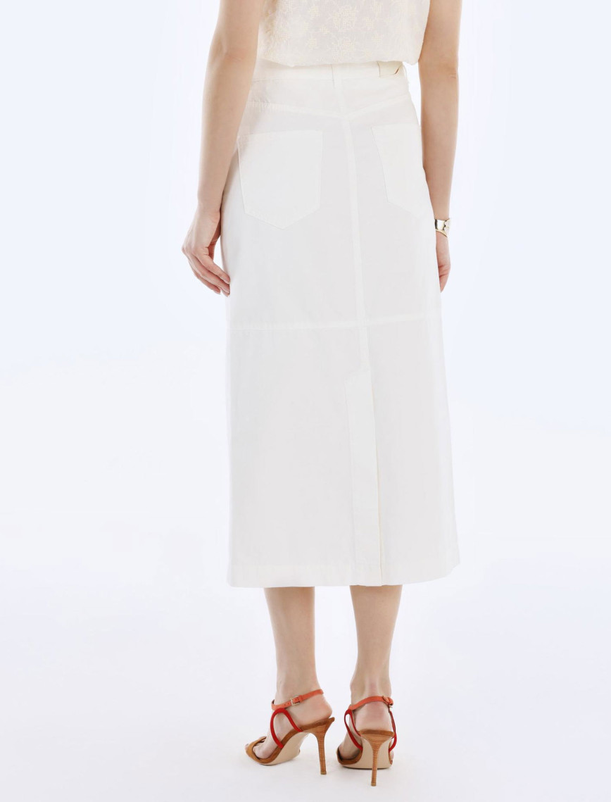 YARGICI Yırtmaç Detaylı Denim Etek YARGICI Yırtmaç Detaylı Denim Etek