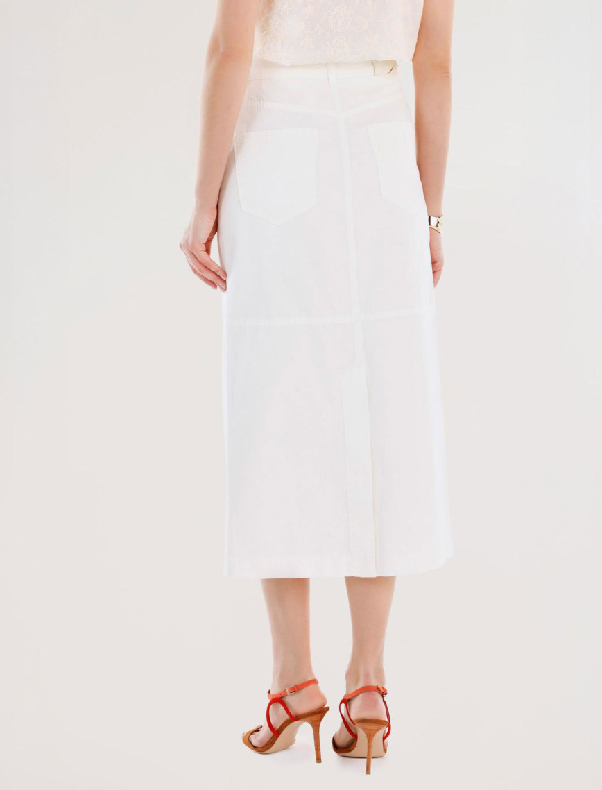 YARGICI Yırtmaç Detaylı Denim Etek YARGICI Yırtmaç Detaylı Denim Etek