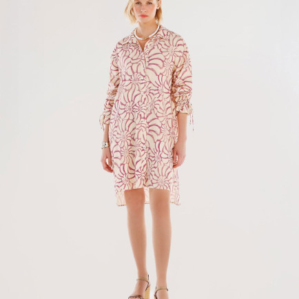 YARGICI Kol Ucu Boncuk Detaylı Uzun Kollu Gömlek Elbise YARGICI Kol Ucu Boncuk Detaylı Uzun Kollu Gömlek Elbise