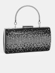Kadın Siyah Taş Detaylı Gece El Çantası Kadın Siyah Taş Detaylı Gece El Çantası