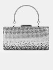 Kadın Gümüş Taş Detaylı Gece El Çantası Kadın Gümüş Taş Detaylı Gece El Çantası