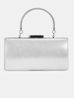 Kadın Gümüş Taş Detaylı Gece El Çantası Kadın Gümüş Taş Detaylı Gece El Çantası