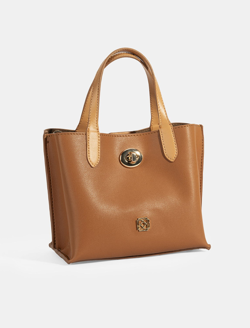 Kadın Kahve Omuz Askılı Mini El Çantası