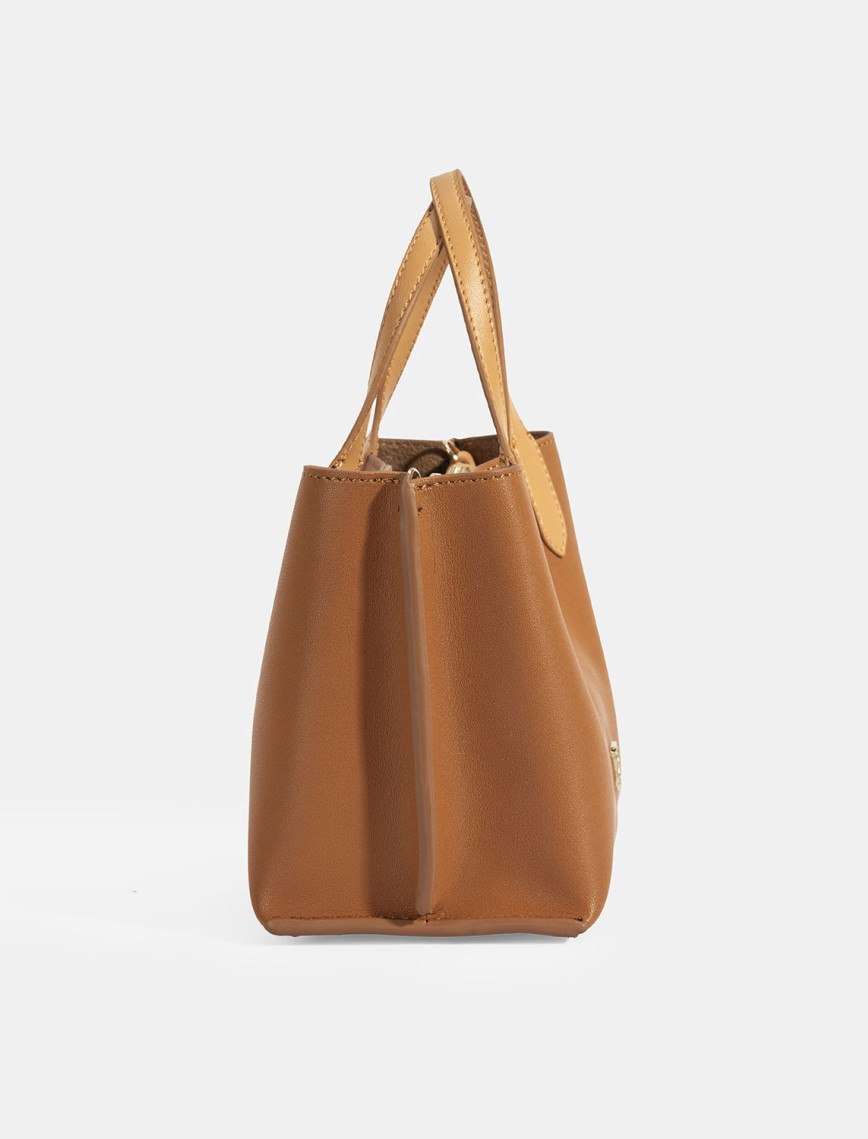 Kadın Kahve Omuz Askılı Mini El Çantası