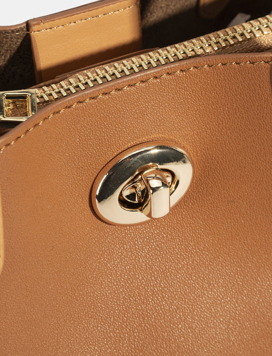 Kadın Kahve Omuz Askılı Mini El Çantası