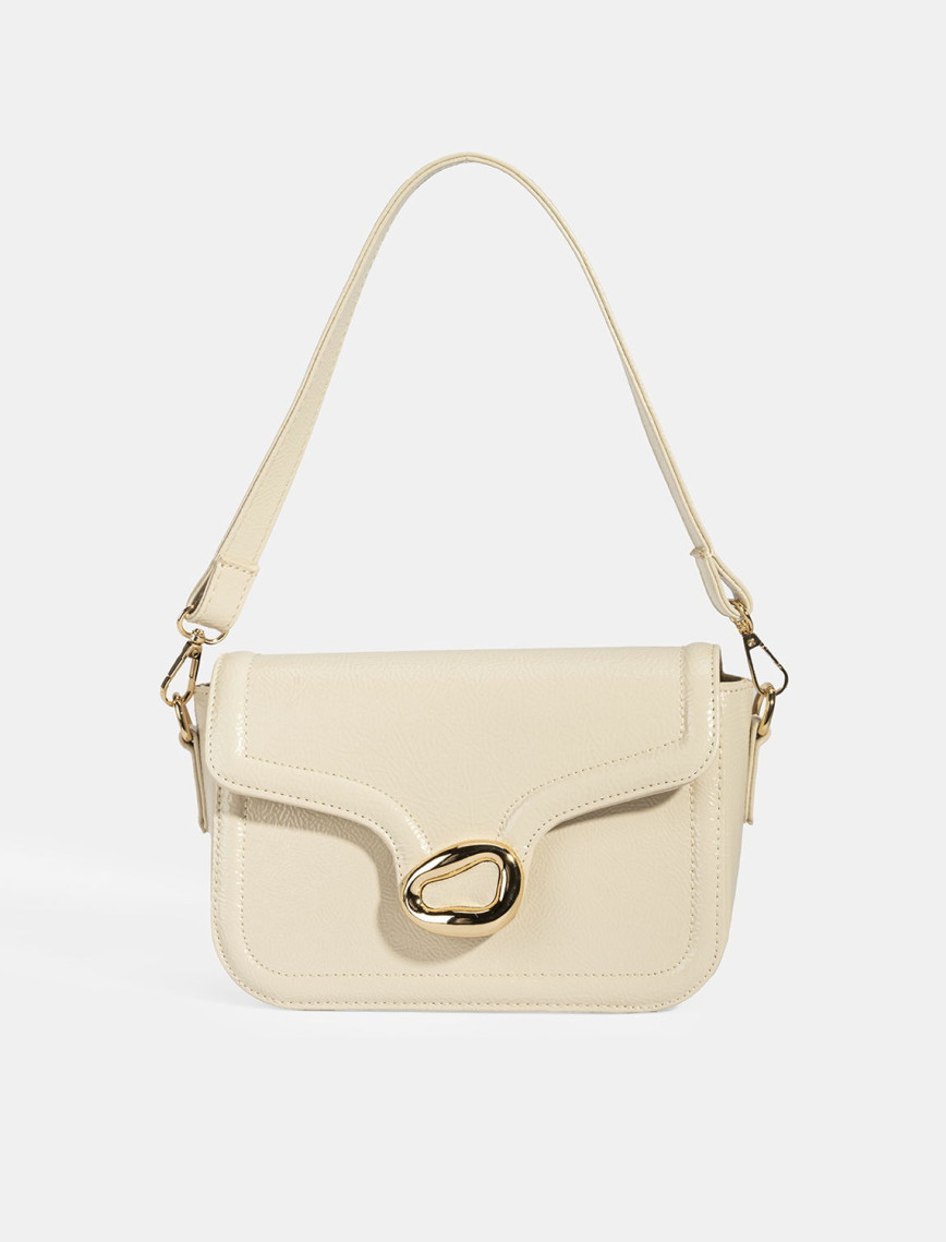 Kadın Krem Postacı Çantası Kadın Krem Postacı Çantası