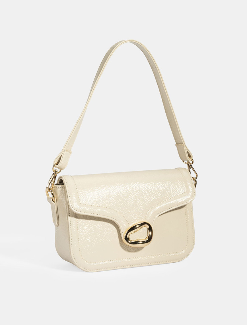 Kadın Krem Postacı Çantası Kadın Krem Postacı Çantası