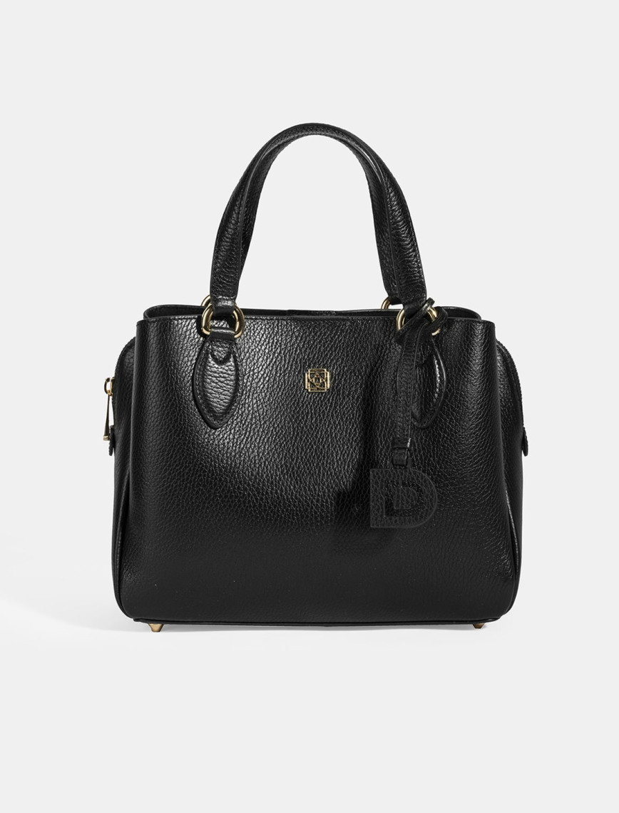 Kadın Siyah Deri Omuz Çantası Kadın Siyah Deri Omuz Çantası