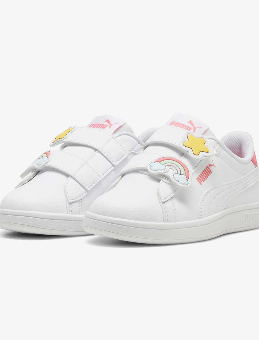 Puma Smash 3.0 Badges V Çocuk Beyaz Spor Ayakkabı Puma Smash 3.0 Badges V Çocuk Beyaz Spor Ayakkabı