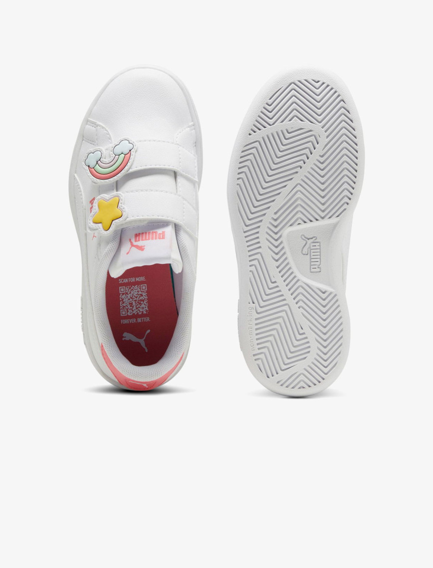 Puma Smash 3.0 Badges V Çocuk Beyaz Spor Ayakkabı Puma Smash 3.0 Badges V Çocuk Beyaz Spor Ayakkabı