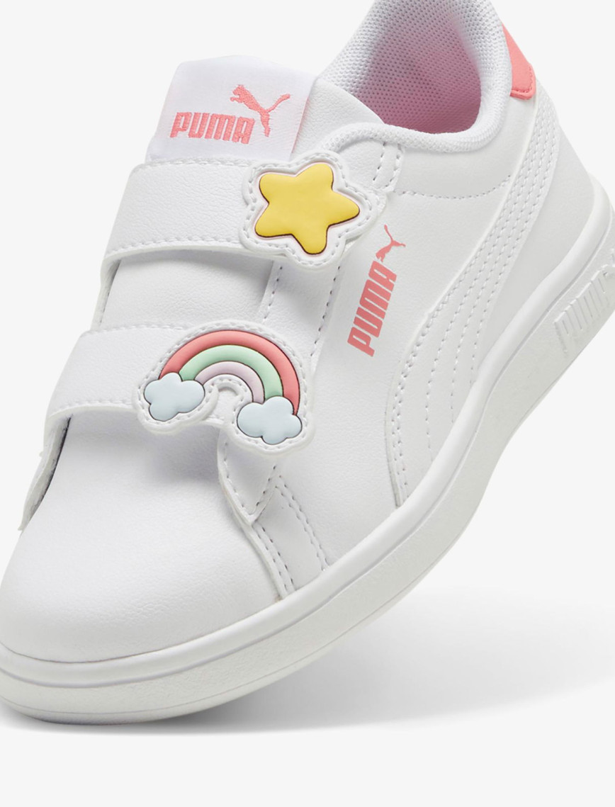 Puma Smash 3.0 Badges V Çocuk Beyaz Spor Ayakkabı Puma Smash 3.0 Badges V Çocuk Beyaz Spor Ayakkabı