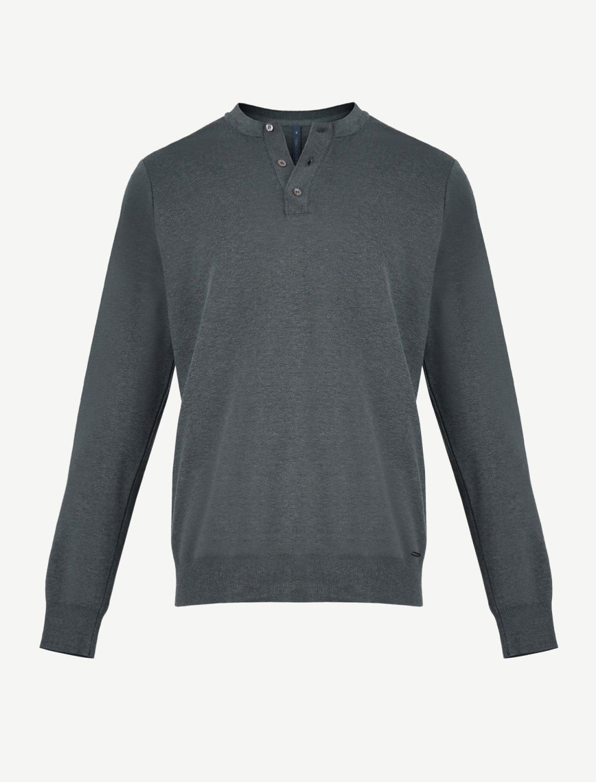 YARGICI Erkek Bisiklet Yaka Düğmeli Triko YARGICI Erkek Bisiklet Yaka Düğmeli Triko