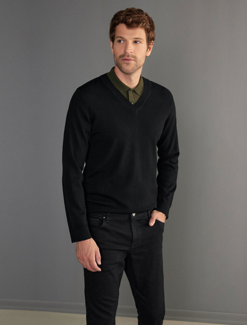 YARGICI Erkek V Yaka Triko