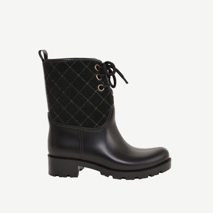 YARGICI Kapitone Detaylı Kısa Yağmur Botu YARGICI Kapitone Detaylı Kısa Yağmur Botu